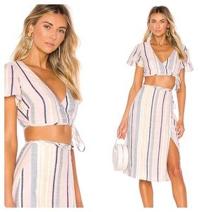 Majorelle Lydia Striped Crop Top